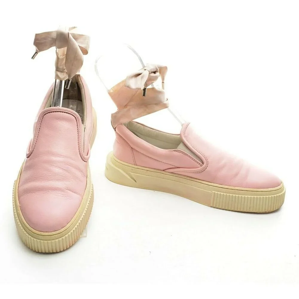 Metal Gienchi X Nicopanda Pink Leather Low Sneakers 39